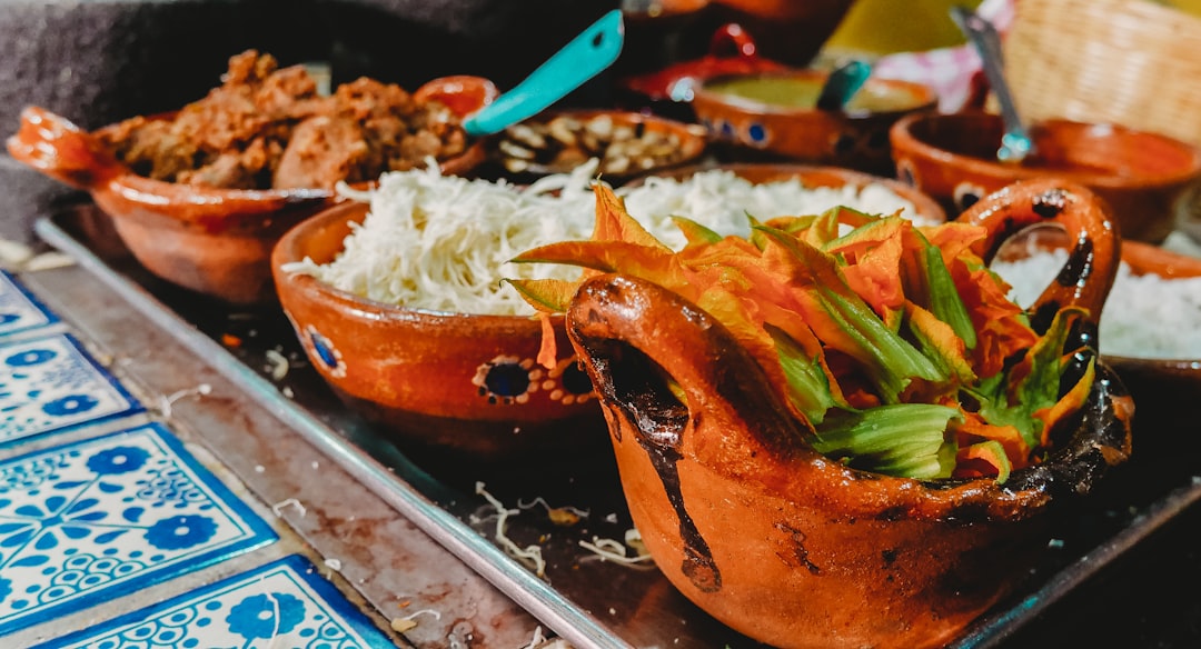 Colorful Mexican cuisine dishes